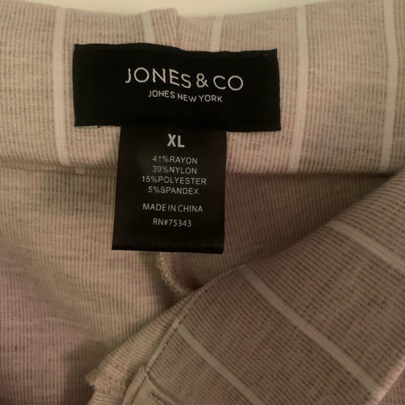 Jones & Co Jones New York Crop Wide Leg High Rise Ponte Pants Size L - Picture 3 of 10